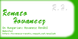 renato hovanecz business card