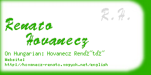 renato hovanecz business card